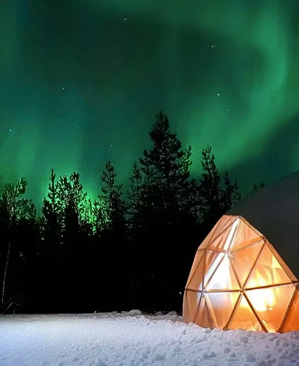 Frozen Sea Aurora Igloo