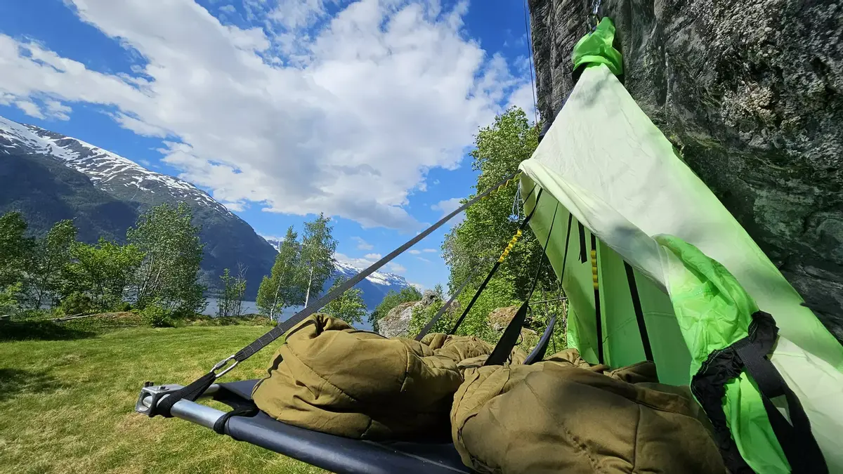 Cliff Camp by the fjord