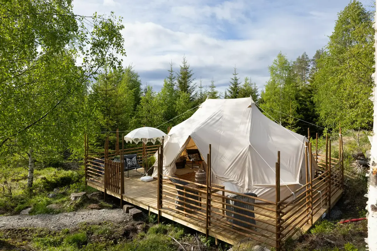 Mjøsli Glamping - 30 min fra OSL - badstu - dusj - WiFi - kjøleskap