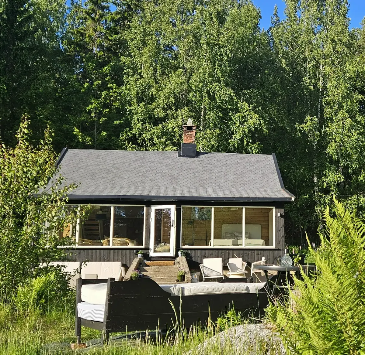 Laftet tømmerhytte ved innsjøen Mjøsa - 60 min fra Oslo, 30 min fra Oslo Lufthavn